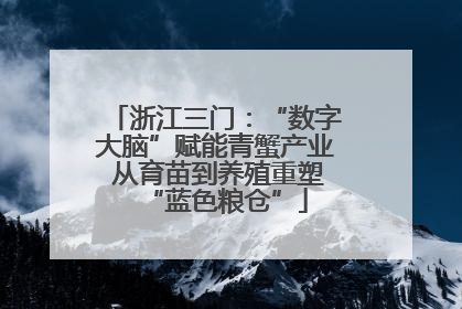 浙江三门：“数字大脑”赋能青蟹产业 从育苗到养殖重塑“蓝色粮仓”