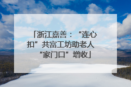 浙江嘉善：“连心扣”共富工坊助老人“家门口”增收