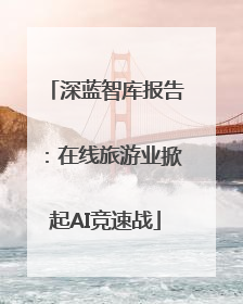 深蓝智库报告：在线旅游业掀起AI竞速战