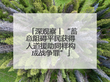 深观察丨“蓄意阻碍平民获得人道援助同样构成战争罪”