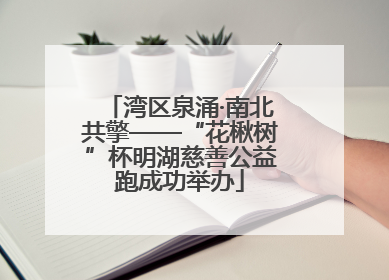 湾区泉涌·南北共擎——“花楸树”杯明湖慈善公益跑成功举办