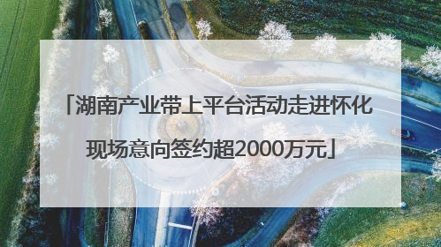 湖南产业带上平台活动走进怀化 现场意向签约超2000万元