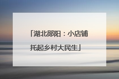 湖北郧阳：小店铺托起乡村大民生