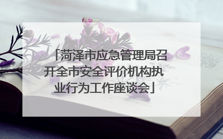 菏泽市应急管理局召开全市安全评价机构执业行为工作座谈会