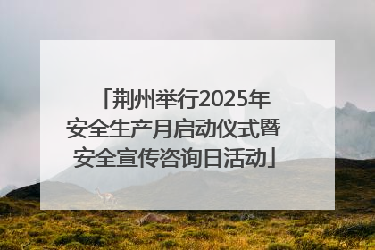 荆州举行2025年安全生产月启动仪式暨安全宣传咨询日活动