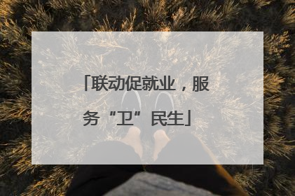 联动促就业，服务“卫”民生