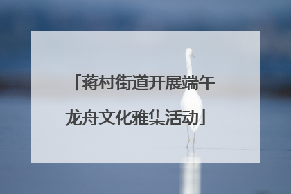 蒋村街道开展端午龙舟文化雅集活动