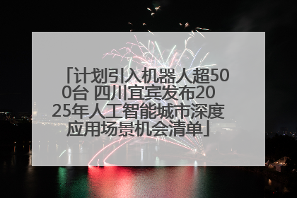 计划引入机器人超500台 四川宜宾发布2025年人工智能城市深度应用场景机会清单
