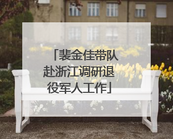 裴金佳带队赴浙江调研退役军人工作