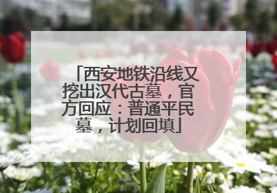 西安地铁沿线又挖出汉代古墓，官方回应：普通平民墓，计划回填