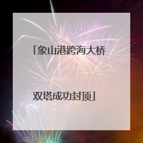 象山港跨海大桥双塔成功封顶