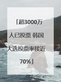 超3000万人已投票 韩国大选投票率接近70%