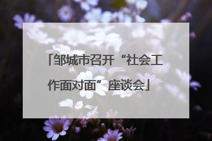 邹城市召开“社会工作面对面”座谈会