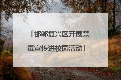邯郸复兴区开展禁毒宣传进校园活动