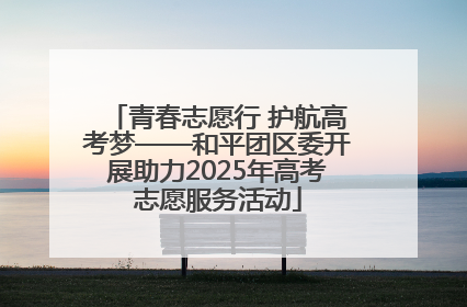 青春志愿行 护航高考梦——和平团区委开展助力2025年高考志愿服务活动
