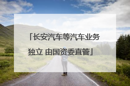 长安汽车等汽车业务独立 由国资委直管