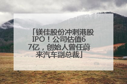 镁佳股份冲刺港股IPO！公司估值67亿，创始人曾任蔚来汽车副总裁