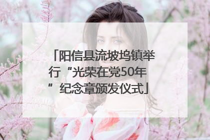 阳信县流坡坞镇举行“光荣在党50年”纪念章颁发仪式