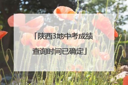 陕西3地中考成绩查询时间已确定