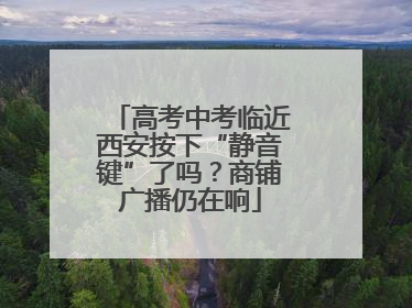 高考中考临近西安按下“静音键”了吗？商铺广播仍在响