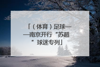 （体育）足球——南京开行“苏超”球迷专列