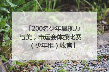 200名少年展现力与美，市运会体操比赛（少年组）收官