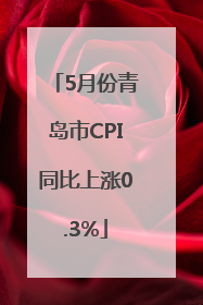 5月份青岛市CPI同比上涨0.3%