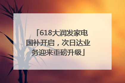 618大润发家电国补开启，次日达业务迎来重磅升级