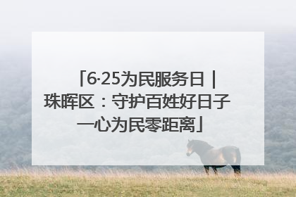 6·25为民服务日｜珠晖区：守护百姓好日子 一心为民零距离
